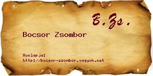 Bocsor Zsombor névjegykártya